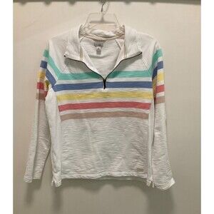 LL Bean Vintage Peaks Island Striped women's shirt large
